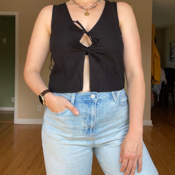 Tie Front Blouse - Size M - Picture 2 of 4